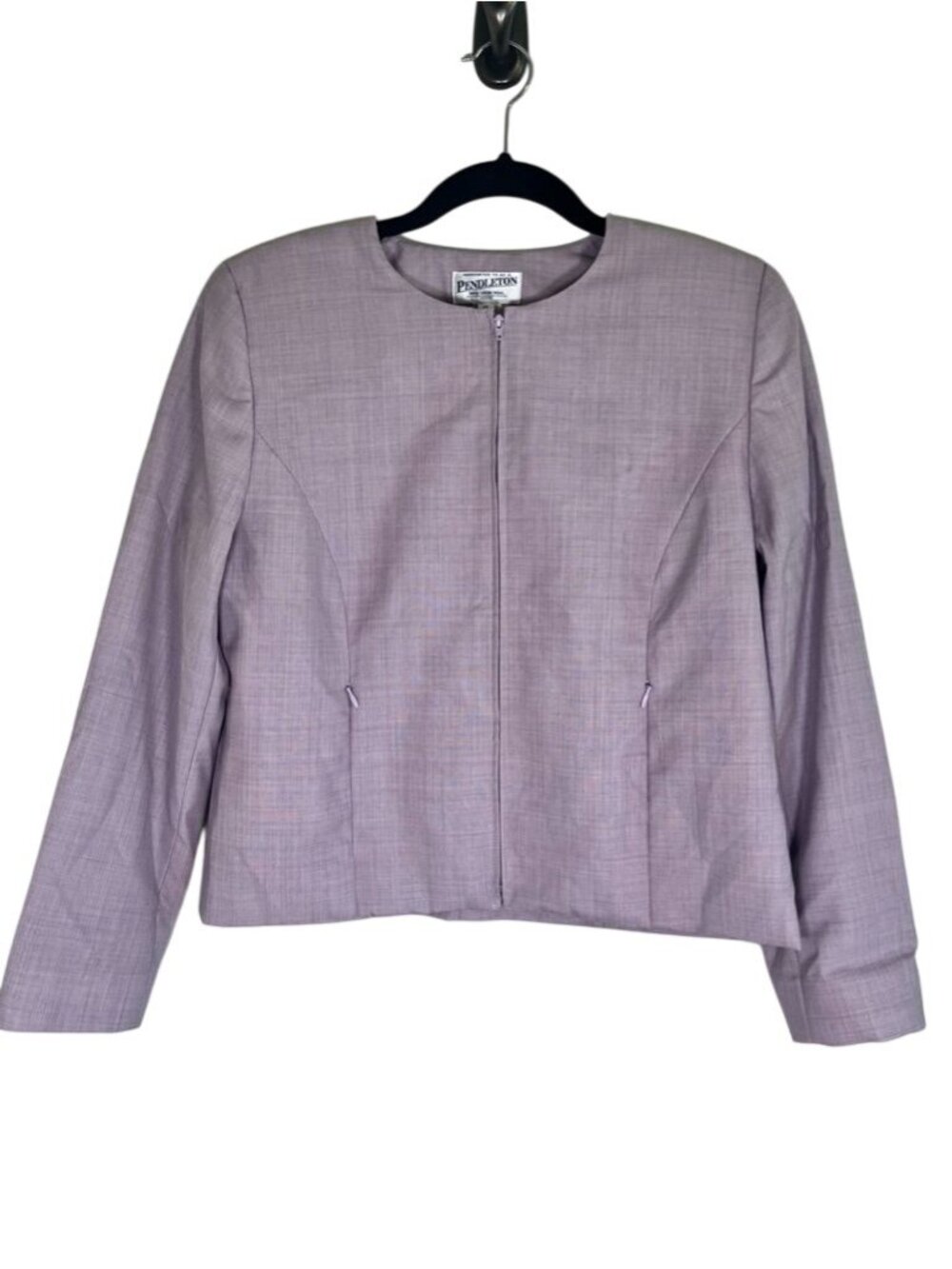 Pendleton Wool Blazer Purple 10 Resort Preppy Work Feminine Career Minimalist